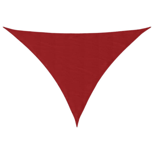 Parasole a Vela Oxford Triangolare 5x5x6 m Rosso 135678
