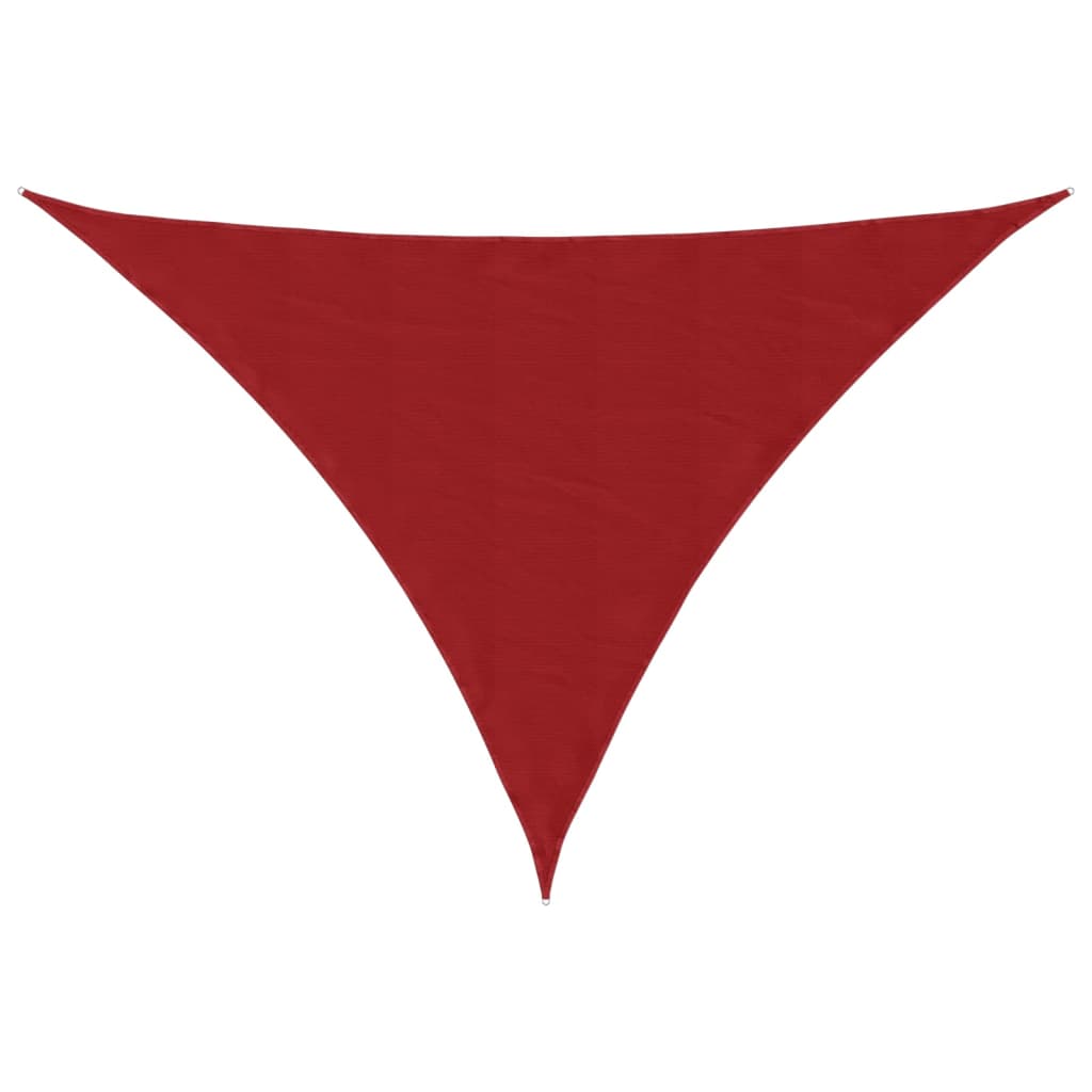 Parasole a Vela Oxford Triangolare 5x5x6 m Rosso