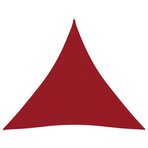 Parasole a Vela in Tessuto Oxford Triangolare 6x6x6 m Rosso 135680