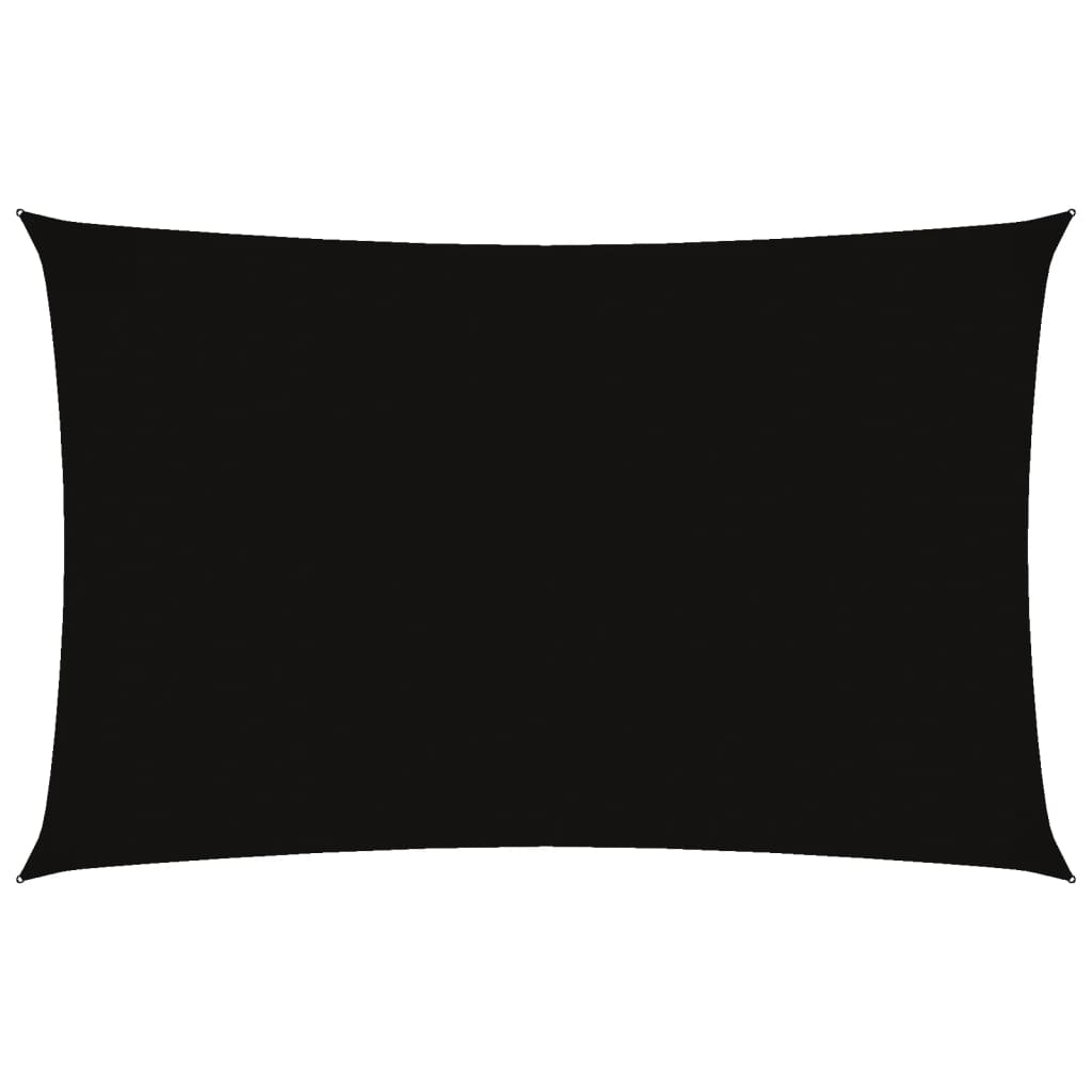 Parasole a Vela Oxford Rettangolare 2,5x5 m Nero 135759