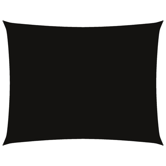 Parasole a Vela Oxford Rettangolare 3,5x4,5 m Nero 135764
