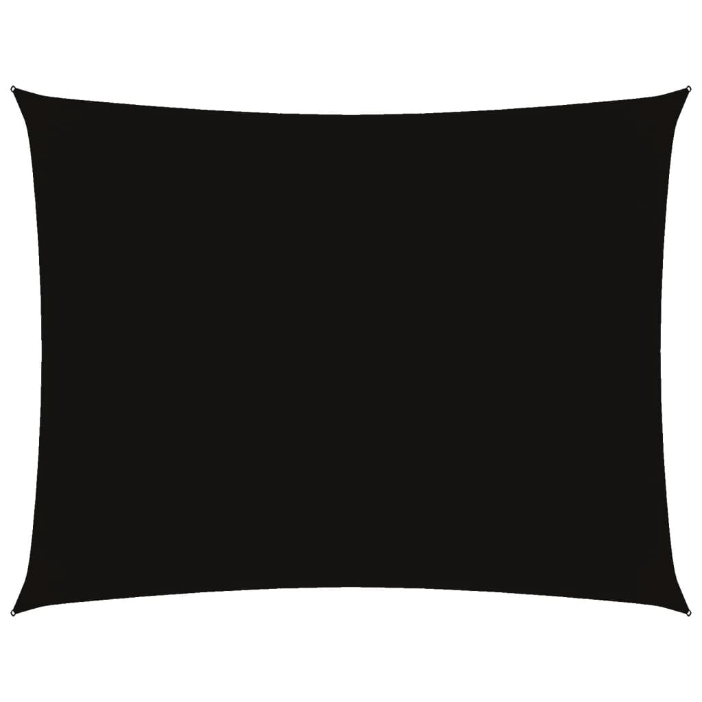 Parasole a Vela Oxford Rettangolare 4x5 m Nero 135766