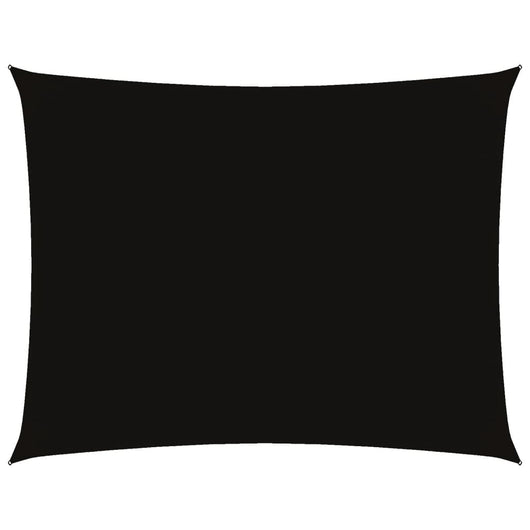 Parasole a Vela Oxford Rettangolare 4x5 m Nero 135766