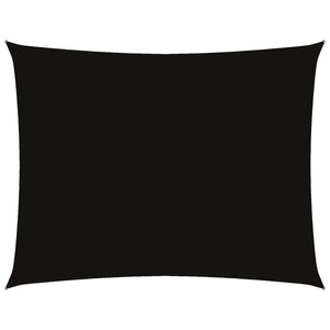 Parasole a Vela in Oxford Rettangolare 4x6 m Nero 135767