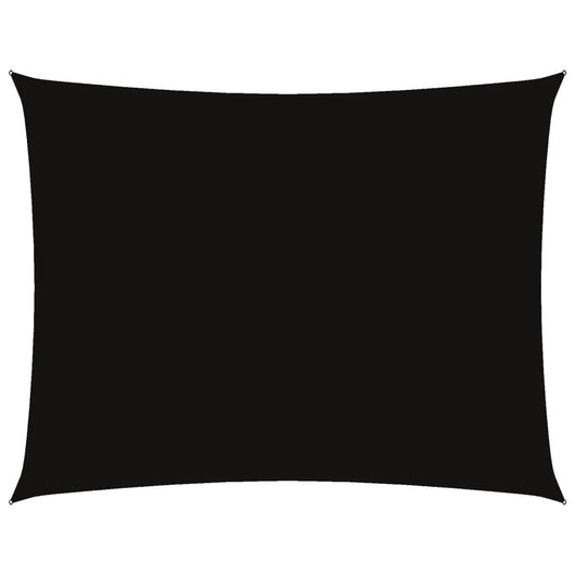 Parasole a Vela Oxford Rettangolare 5x6 m Nero 135769