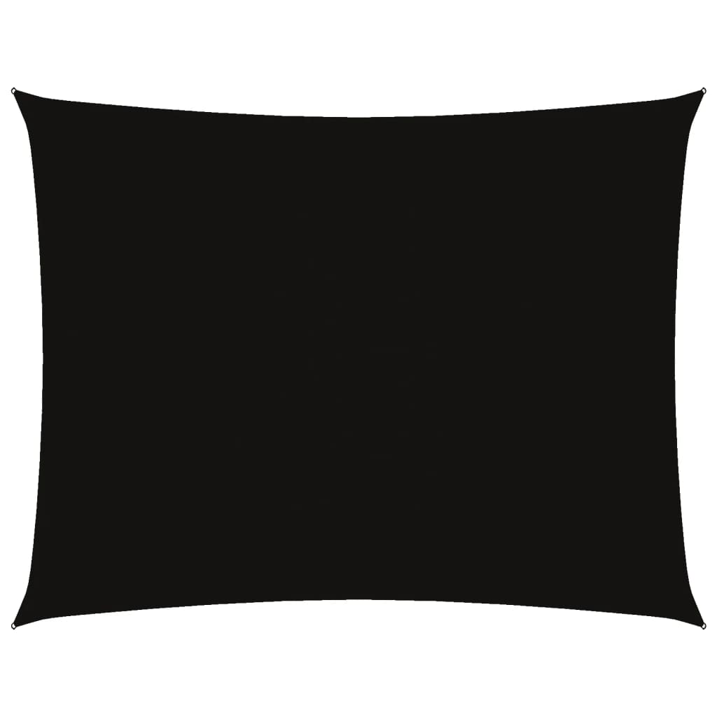 Parasole a Vela Tessuto Oxford Rettangolare 5x7m Nero 135770