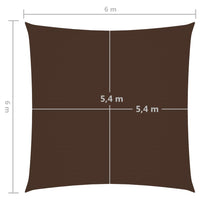 Vela parasole in tessuto oxford quadrato 6 x 6 m marrone 02_0009529