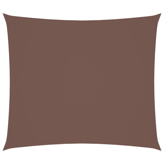 Parasole a Vela in Tessuto Oxford Rettangolare 2x2,5 m Marrone