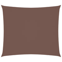 Parasole a Vela in Tessuto Oxford Rettangolare 2x2,5 m Marrone 135804