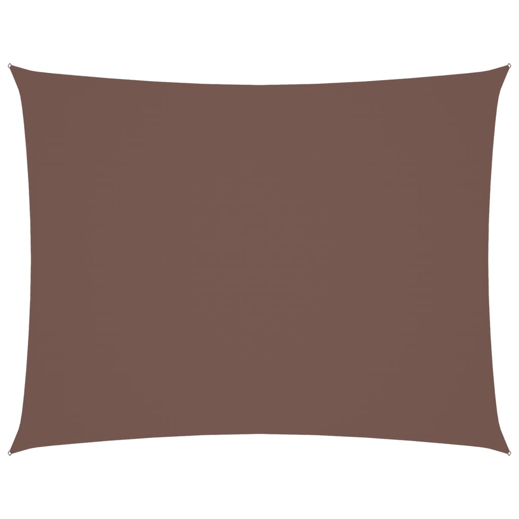 Parasole a Vela in Tessuto Oxford Rettangolare 2x3 m Marrone 135805