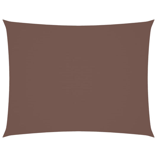 Parasole a Vela in Tessuto Oxford Rettangolare 2x3 m Marrone 135805