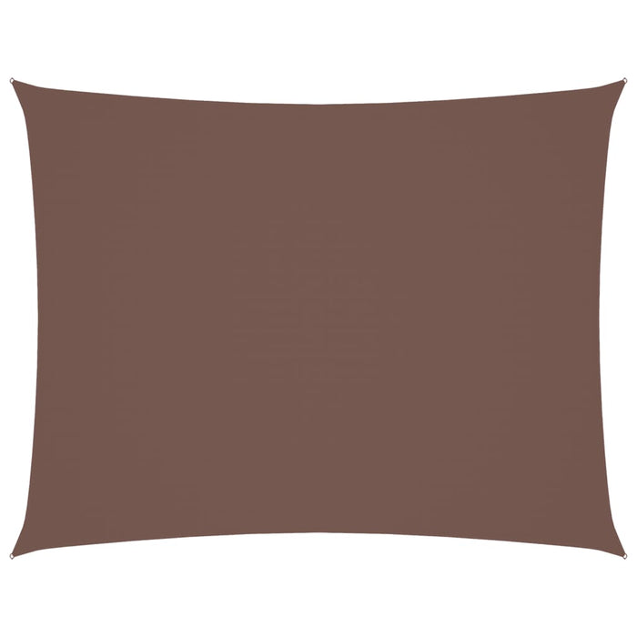 Parasole a Vela in Tessuto Oxford Rettangolare 2x3 m Marrone 135805