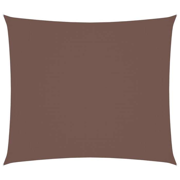 Parasole a Vela in Tessuto Oxford Rettangolare 2,5x3 m Marrone