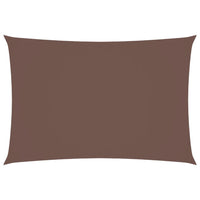 Parasole a Vela in Tessuto Oxford Rettangolare 2,5x4,5m Marrone 135813
