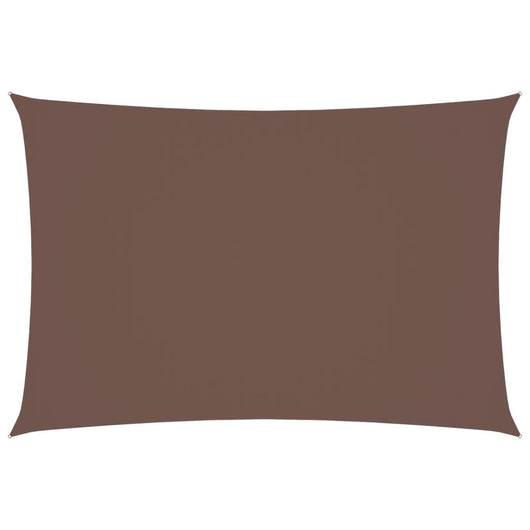 Parasole a Vela in Tessuto Oxford Rettangolare 2,5x4,5m Marrone 135813