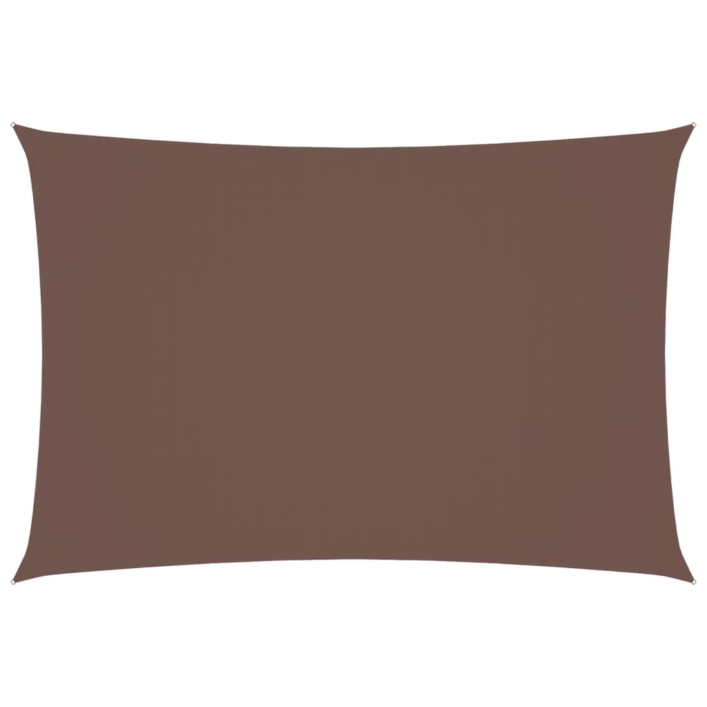 Parasole a Vela in Tessuto Oxford Rettangolare 2,5x4,5m Marrone