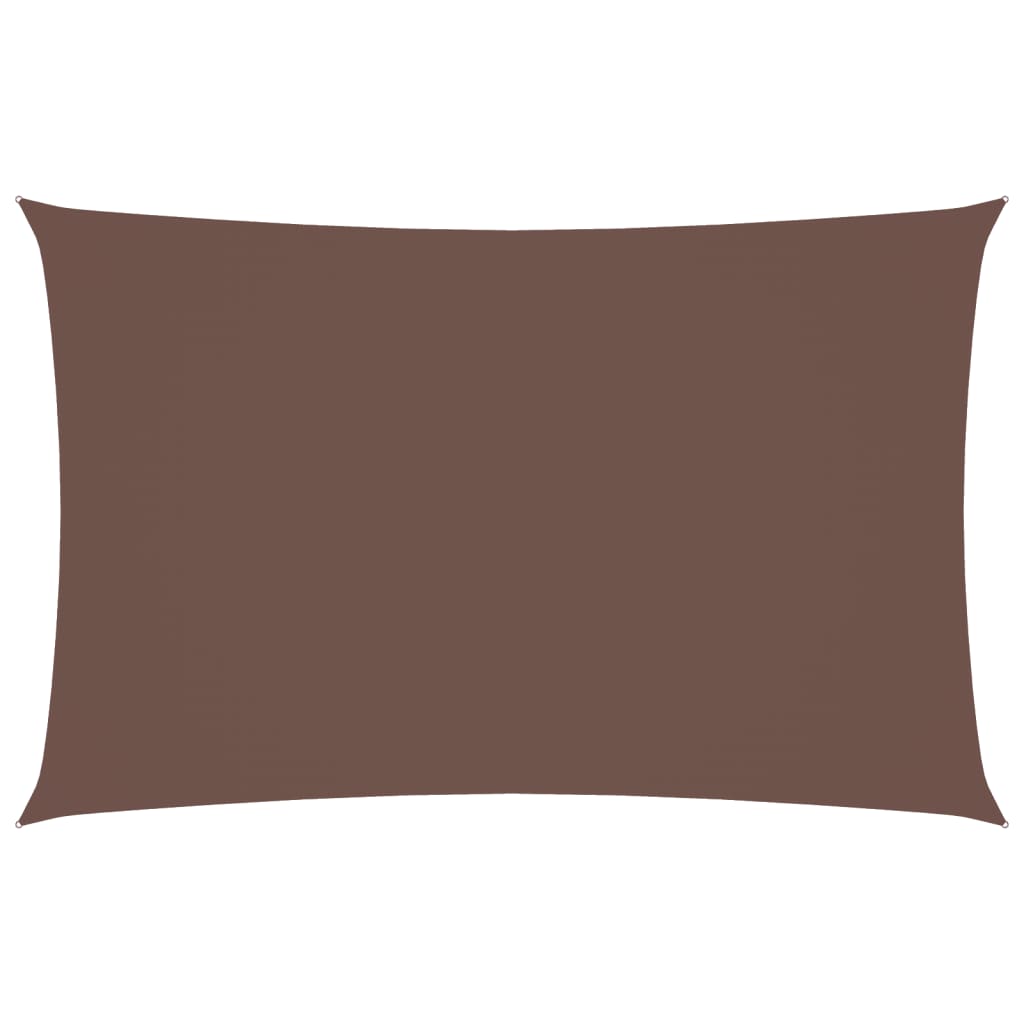 Parasole a Vela Oxford Rettangolare 2,5x5 m Marrone