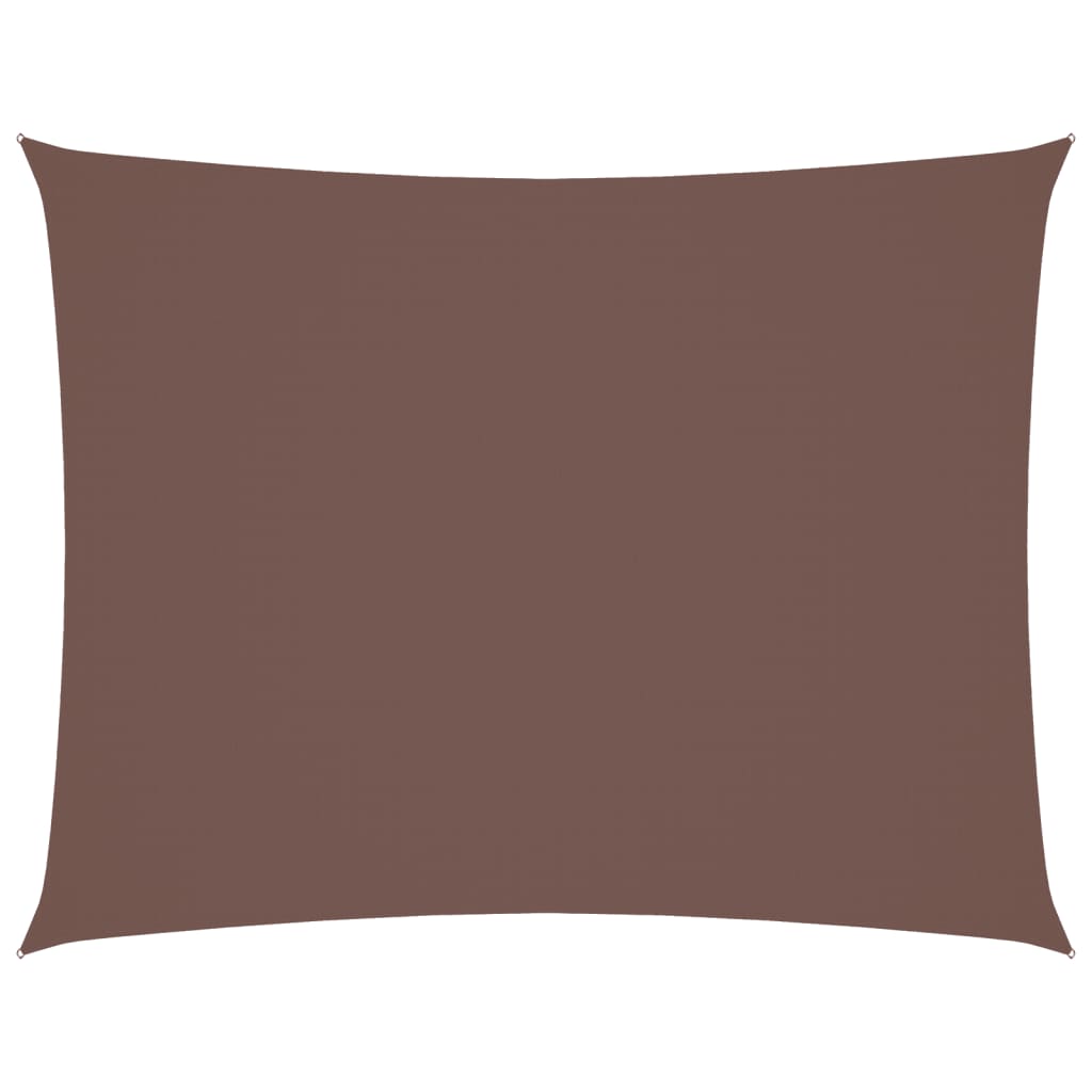 Parasole a Vela Oxford Rettangolare 3x4 m Marrone 135815