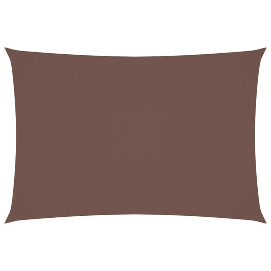 Parasole a Vela Oxford Rettangolare 3x5 m Marrone 135817