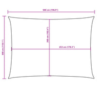 Parasole a Vela Oxford Rettangolare 3x5 m Marrone 135817