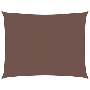 Parasole a Vela in Tessuto Oxford Rettangolare 3,5x4,5m Marrone