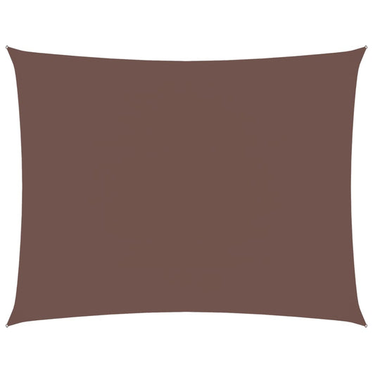 Parasole a Vela in Tessuto Oxford Rettangolare 3,5x4,5m Marrone