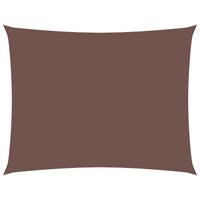 Parasole a Vela in Tessuto Oxford Rettangolare 3,5x4,5m Marrone 135819