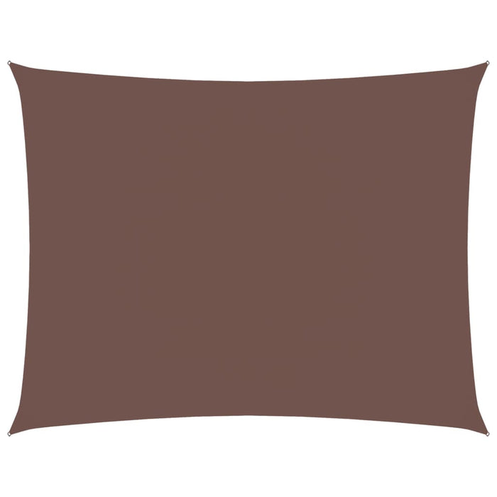 Parasole a Vela in Tessuto Oxford Rettangolare 3,5x4,5m Marrone 135819