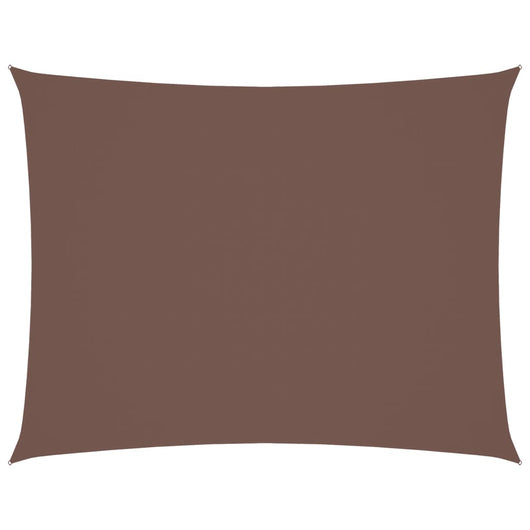 Parasole a Vela Oxford Rettangolare 4x6 m Marrone 135822