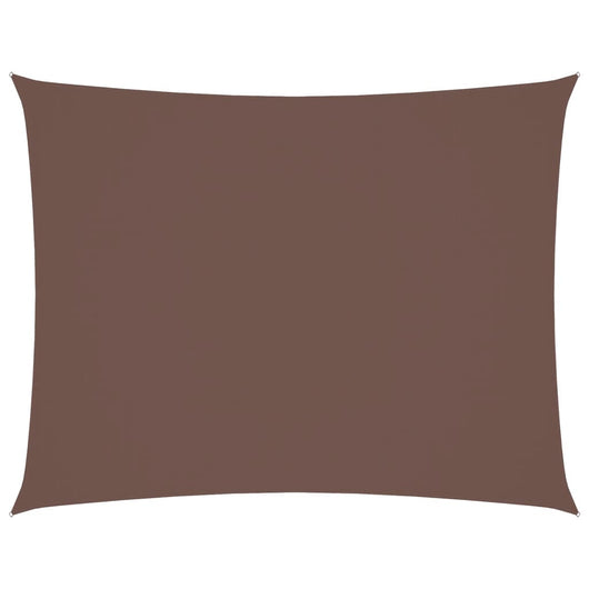 vidaXL Parasole a Vela Oxford Rettangolare 5x7 m Marrone