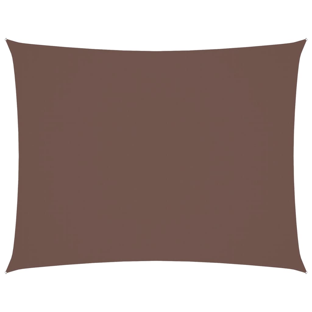 Parasole a Vela Oxford Rettangolare 5x7 m Marrone 135825