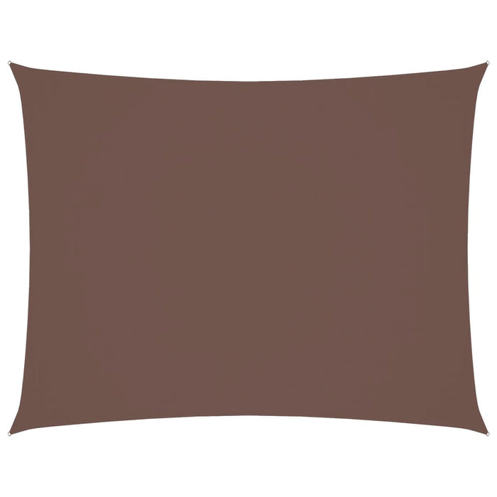 Parasole a Vela Oxford Rettangolare 5x7 m Marrone 135825