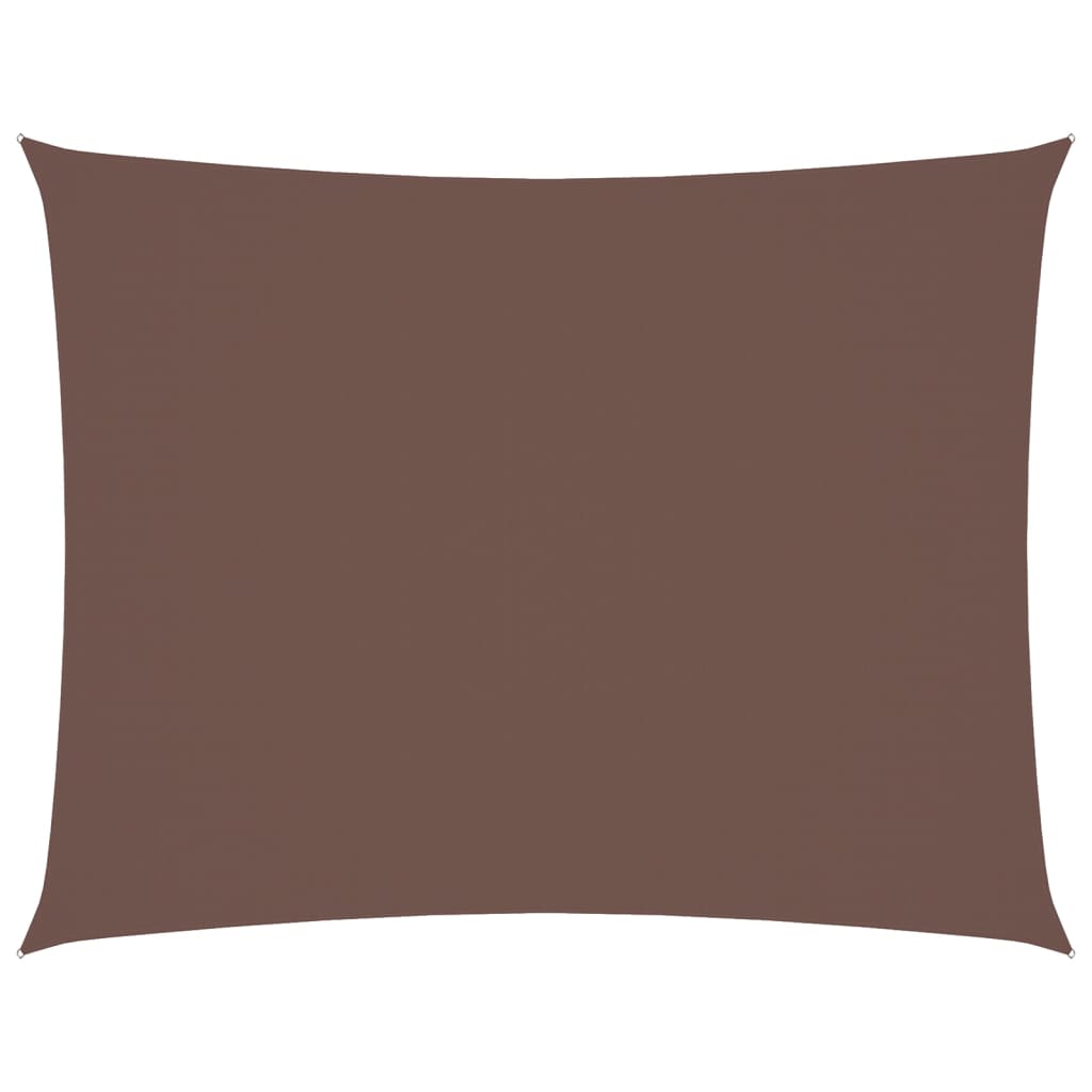 Parasole a Vela Oxford Rettangolare 6x7 m Marrone 135827
