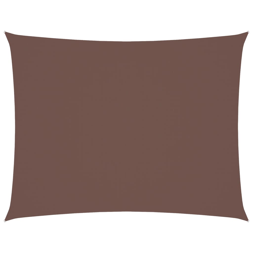Parasole a Vela Oxford Rettangolare 6x8 m Marrone 135828