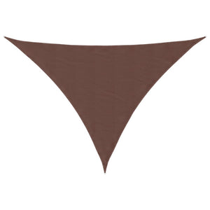 Parasole a Vela Oxford Triangolare 2,5x2,5x3,5 m Marrone 135829