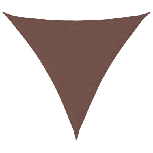Parasole a Vela Oxford Triangolare 3,6x3,6x3,6 m Marrone 135831