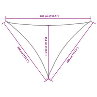Parasole a Vela Oxford Triangolare 3x4x4 m Marrone 135834