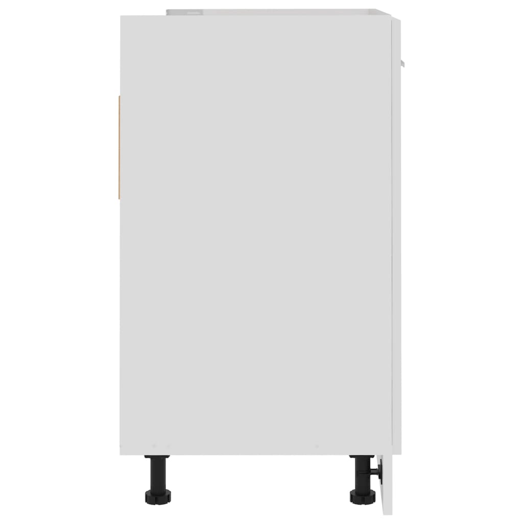 Mobile Sottolavello "Lyon"-Armadietto da bagno Bianco Lucido 80x46x81,5