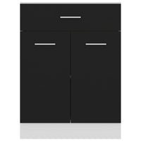 Armadio Inferiore con Cassetto “Lyon” Nero 60x46x81,5 cm 801229