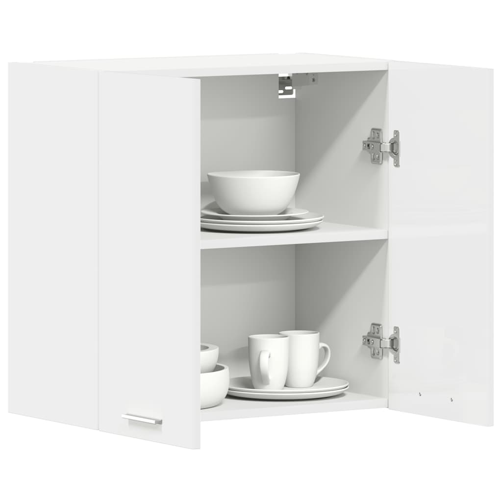 Mobile Pensile “Lyon” Bianco Lucido 60x31x60 cm 801273