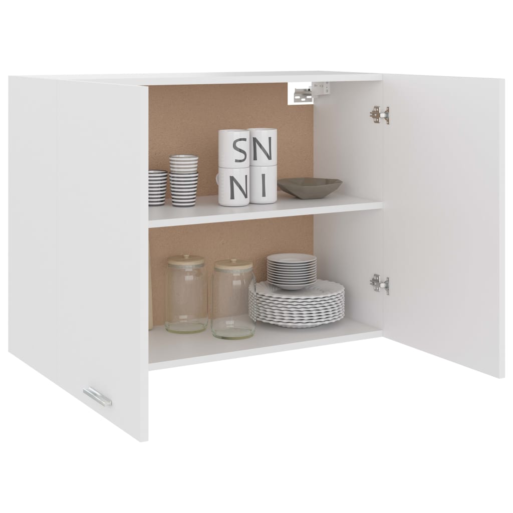 Mobile Pensile “Lyon” Bianco 80x31x60 cm in Legno Multistrato 801276