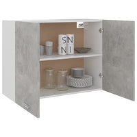 Mobile Pensile Grigio Cemento 80x31x60 cm in Legno Multistrato 801280