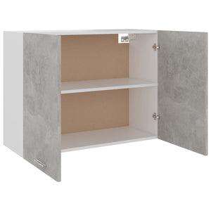 Mobile Pensile Grigio Cemento 80x31x60 cm in Legno Multistrato 801280