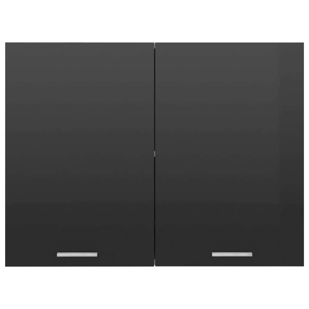 Armadio Sospeso Nero Lucido 80x31x60 cm in Truciolato cod mxl 62292