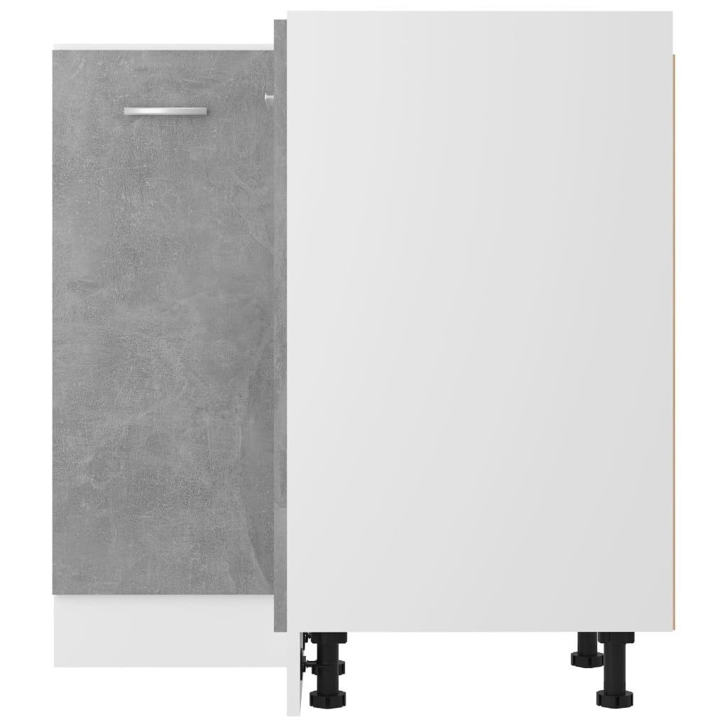 Mobile Angolare Grigio Cemento 75,5x75,5x81,5 cm in Multistrato 802493
