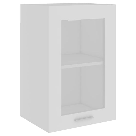 Armadio Sospeso con Vetro Bianco 40x31x60 cm Legno Multistratocod mxl 73155