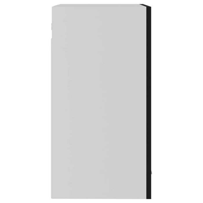 Mobile Pensile con Vetro Nero 40x31x60 cm in Legno Multistrato 802506