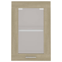Mobile Pensile con Vetro Rovere Sonoma 40x31x60 cm Multistrato 802508