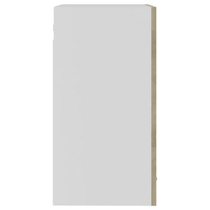 Mobile Pensile con Vetro Rovere Sonoma 40x31x60 cm Multistrato 802508