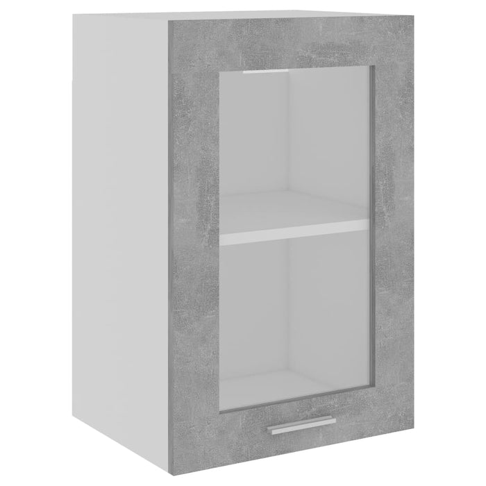 Armadio Sospeso con Vetro Grigio Cemento 40x31x60 cm Truciolato cod mxl 63033